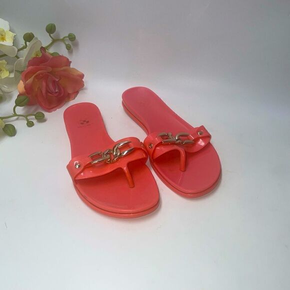 Vince Camuto Jelly Slides Coral 7-M - Picture 1 of 5